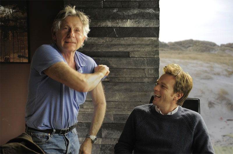 Roman Polanski és Ewan McGregor A szellemíró forgatásán (werkfotó)