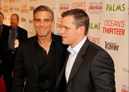 George Clooney és Matt Damon Velencében