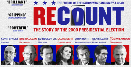 A Recount / Újraszámlálás (2008) című film egyik plakátja