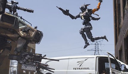 Kép a Chappie című robotos filmből