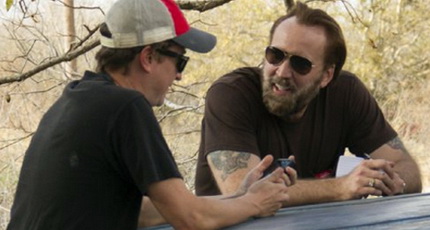 David Gordon Green és Nicolas Cage a Joe forgatásán